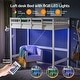 preview thumbnail 11 of 14, Solid Wood Loft Bed with USB Charging Station/LED with Flat Rungs,No Box Spring Needed