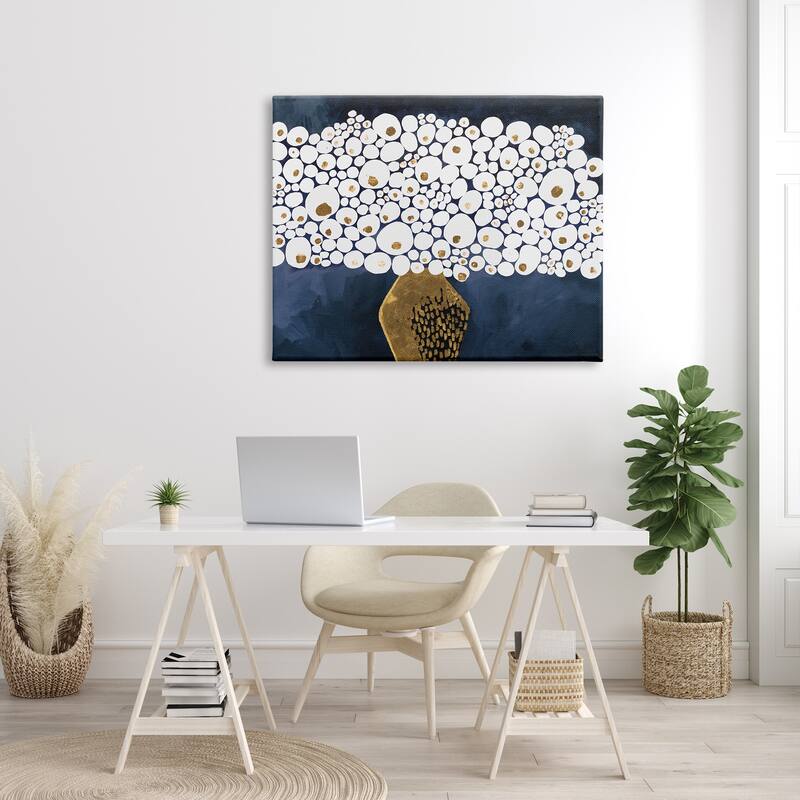 Stupell Modern Circle Shape Bouquet Stretched Canvas Wall Art, Design by Ruth Fromstein