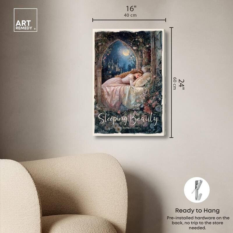 Classic Sleeping Beauty Canvas by Art Remedy, Gallery Wrapped