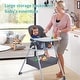 preview thumbnail 14 of 26, 2 in 1 Foldable High Chair,Height Adjustable Folding High Chairs