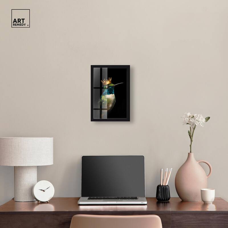 Crowned Azure Bird II Shadowbox by Art Remedy
