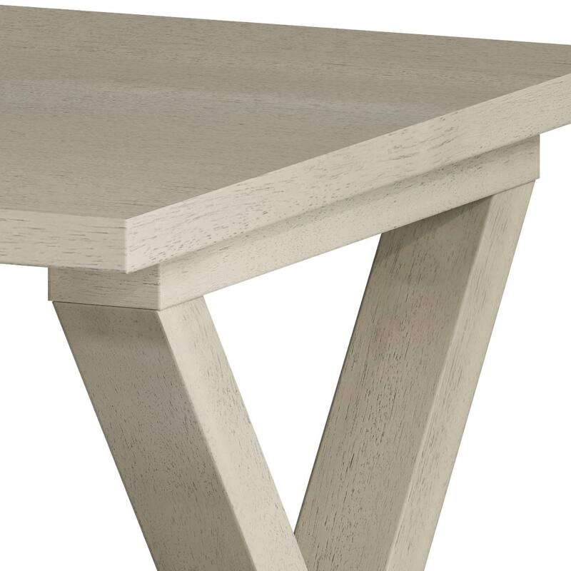 Rectangular Accent Table with Trestle Base Dark Walnut Finish Versatile Use