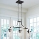 preview thumbnail 6 of 16, Modern Farmhouse 3-Light Linear Chandelier Seeded Glass Island Lights for Dining Room - L25"x W 5"x H 14"