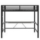 preview thumbnail 12 of 29, Full Size Gaming Metal Loft Bed Frame with LED Light and Desk, 77.2"L x57.3"W x 72"H