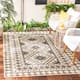 SAFAVIEH Veranda Eyvor Indoor/ Outdoor Waterproof Patio Backyard Rug - 5'3" x 7'7" - Ivory/Slate