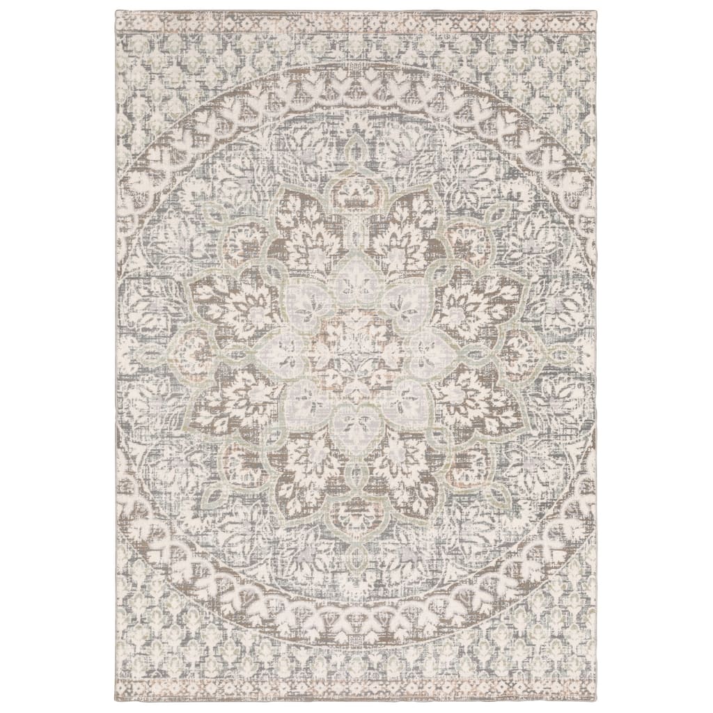 Style Haven Cosette Center Floral Medallion High-Low Pile Area Rug
