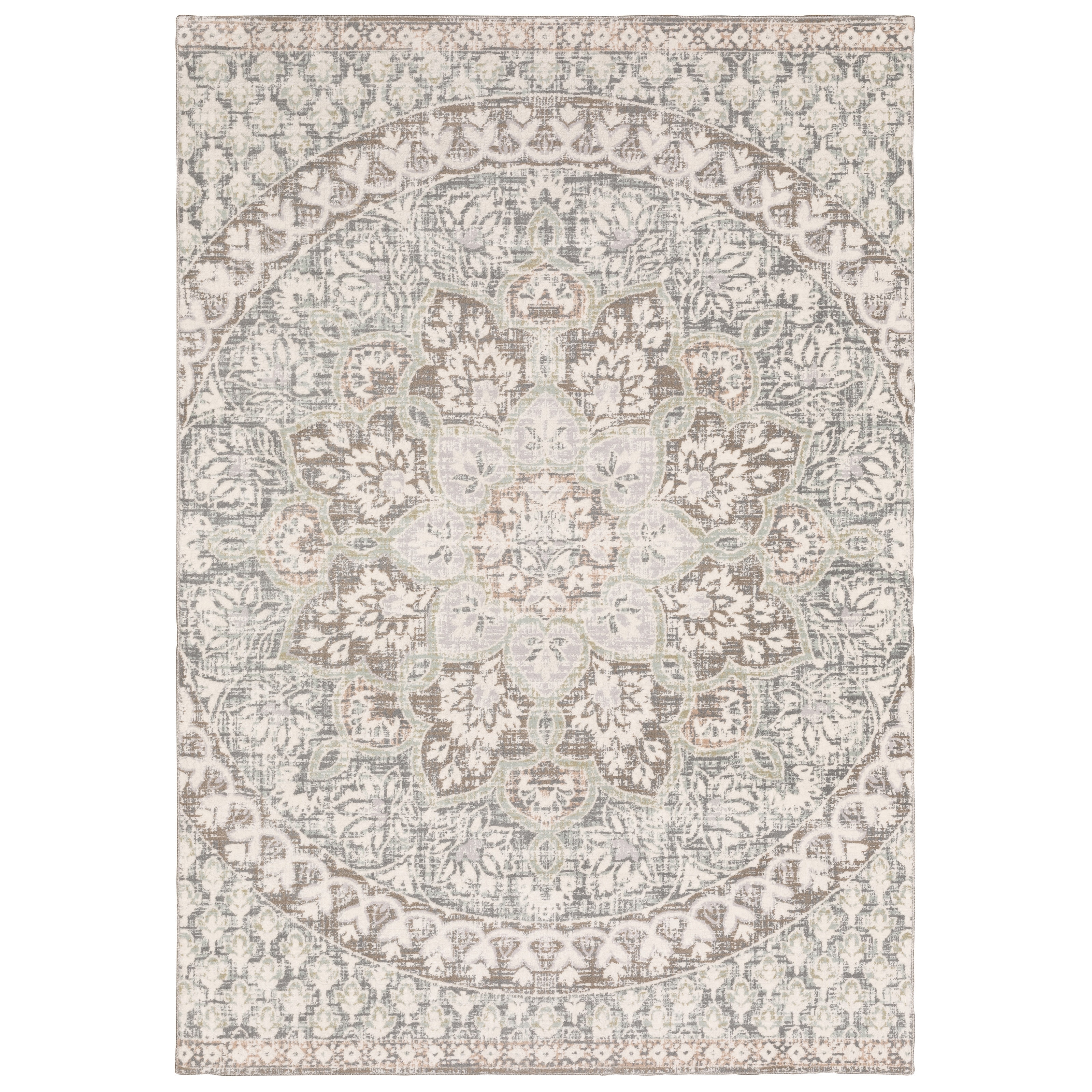 Style Haven Cosette Center Floral Medallion High-Low Pile Area Rug
