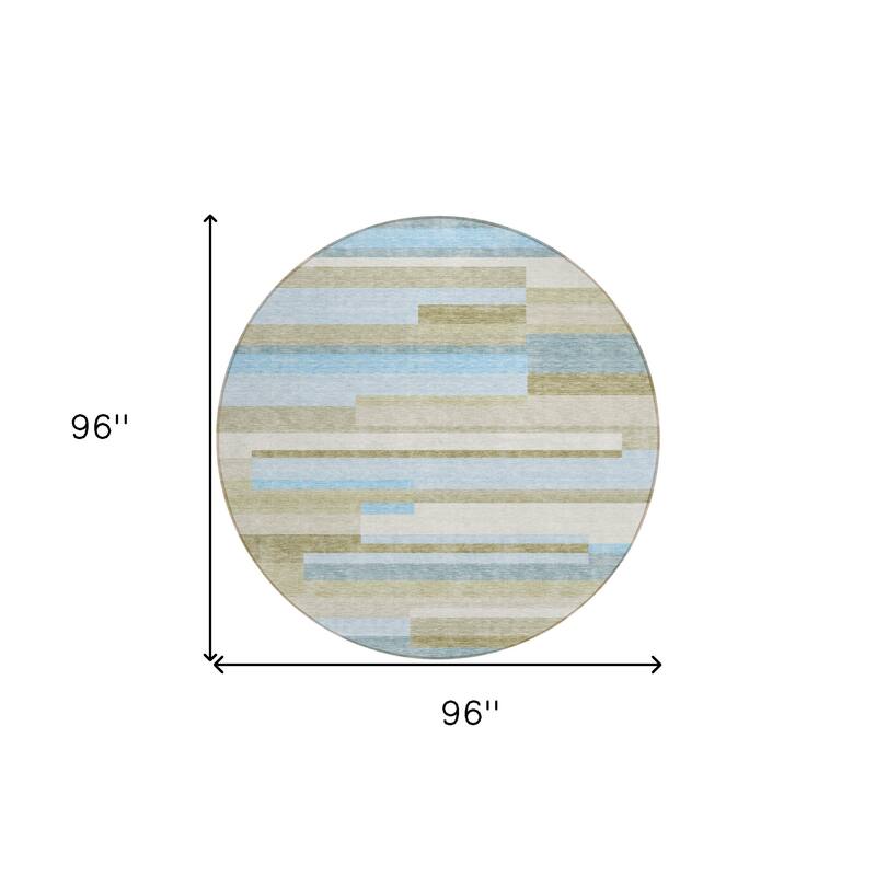 HomeRoots Striped Transitional Rectangle Outdoor Rug