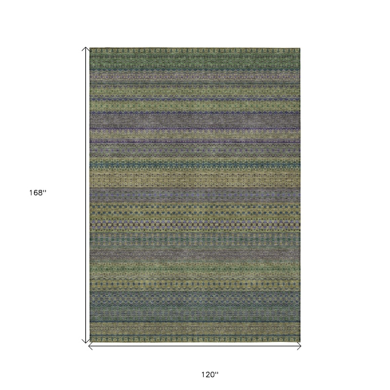 Jaso Stripe Weather Resistant Blended Style Outdoor Rug