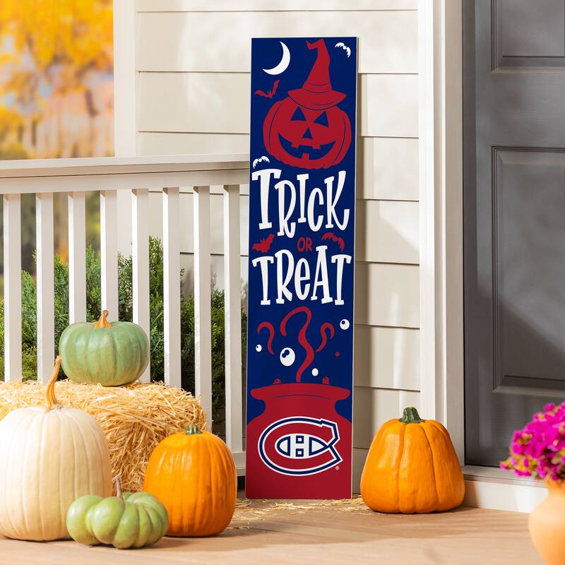 47" Double Sided Seasonal Porch Leaner, Montreal Canadiens - 47" x 11.25" - Halloween