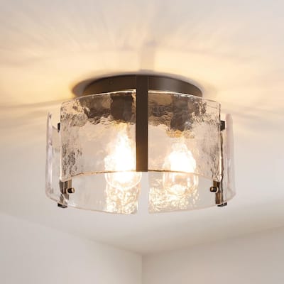 3 bulb ceiling light black kitchen light glass, iron, metal entryway light