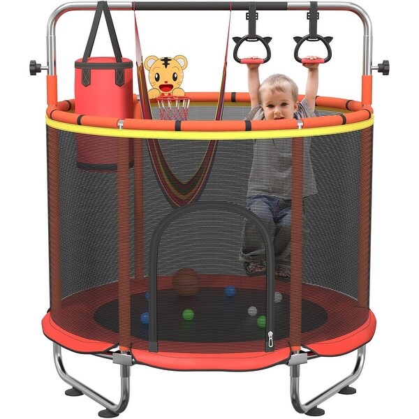 アリコ　Playme プレイミー Toddler Trampoline with 8-in-1 Play Modes, Safety Enclosure - On