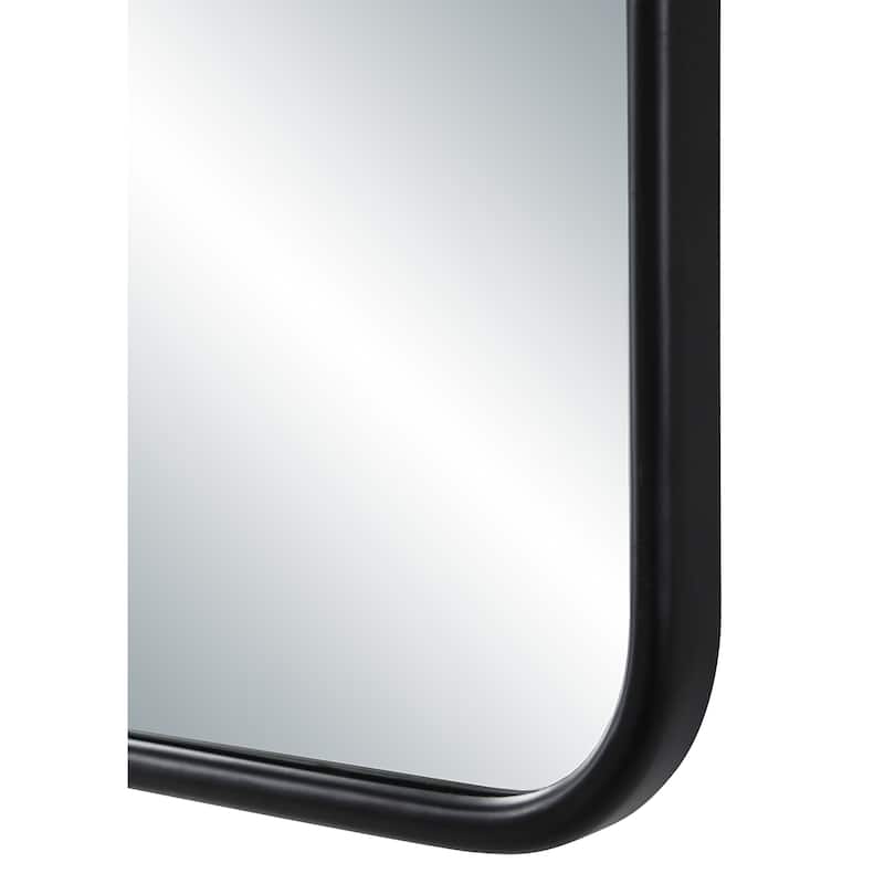 Renwil Cascais 36" H x 24" W Wall Mirror, Black