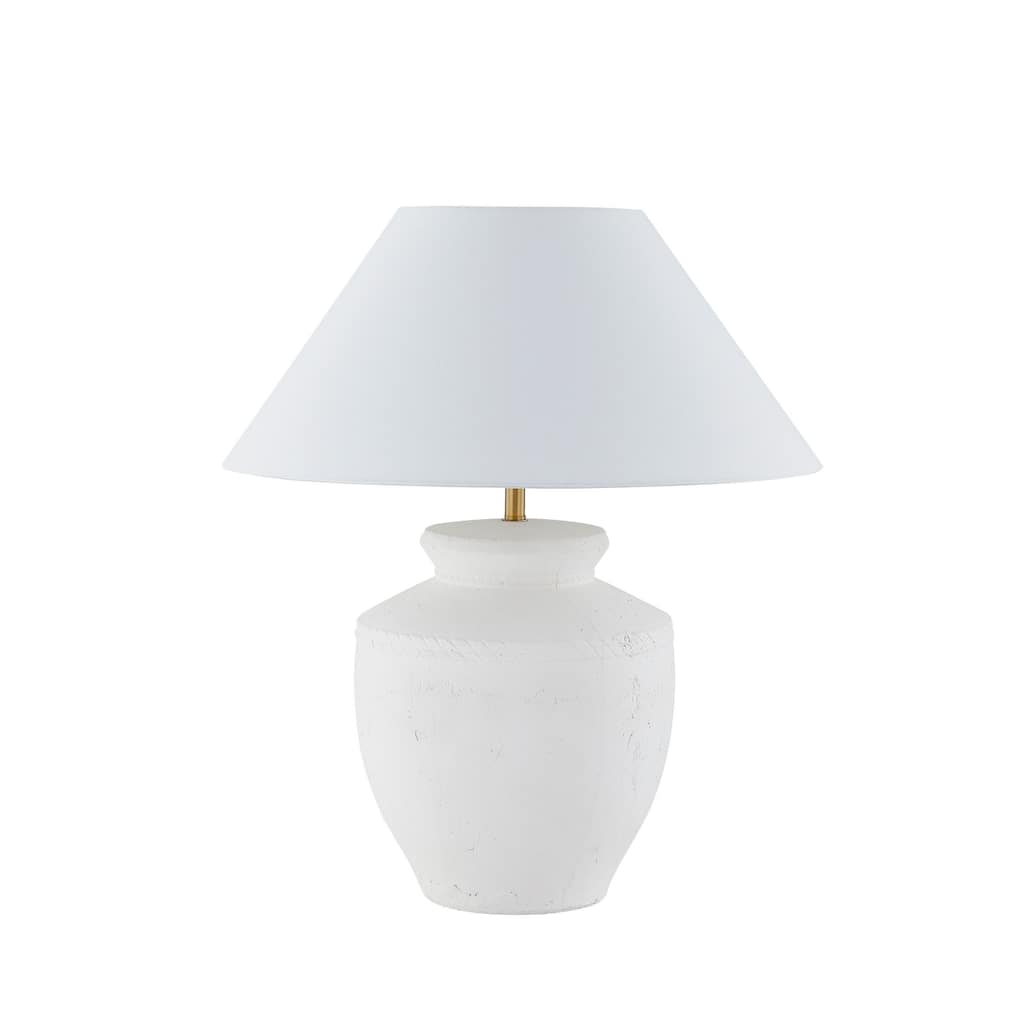 Pasadena 25" Table Lamp with Linen Shade, White
