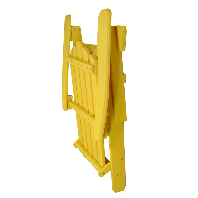 36" Yellow Classic Folding Wooden Adirondack Chair