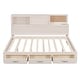 preview thumbnail 30 of 71, Platform Daybed with USB Charging and Sockets, Wooden Daybed Frame with Pushable Top Shelf 3 Drawers No Box Spring Needed