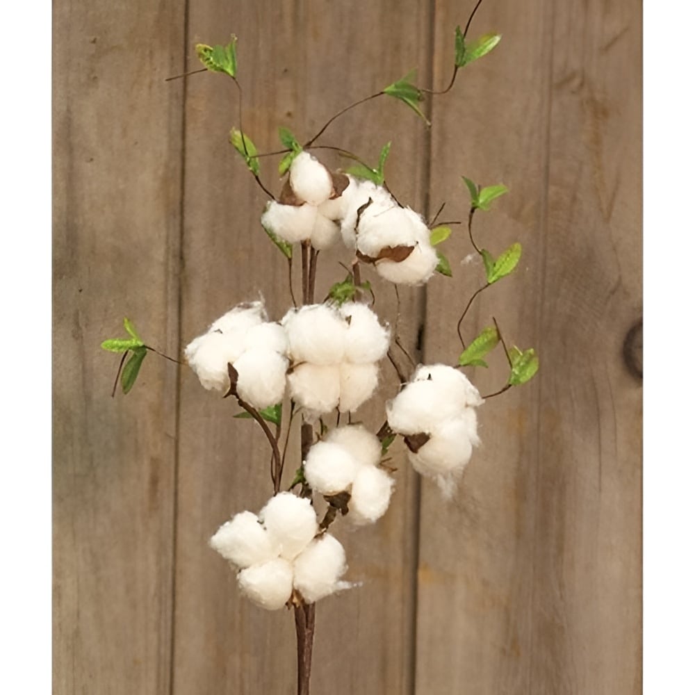 24 Inch Cotton Green Willow Leaves Spray Natural Style Home Decor for Floral Arrangements - 24