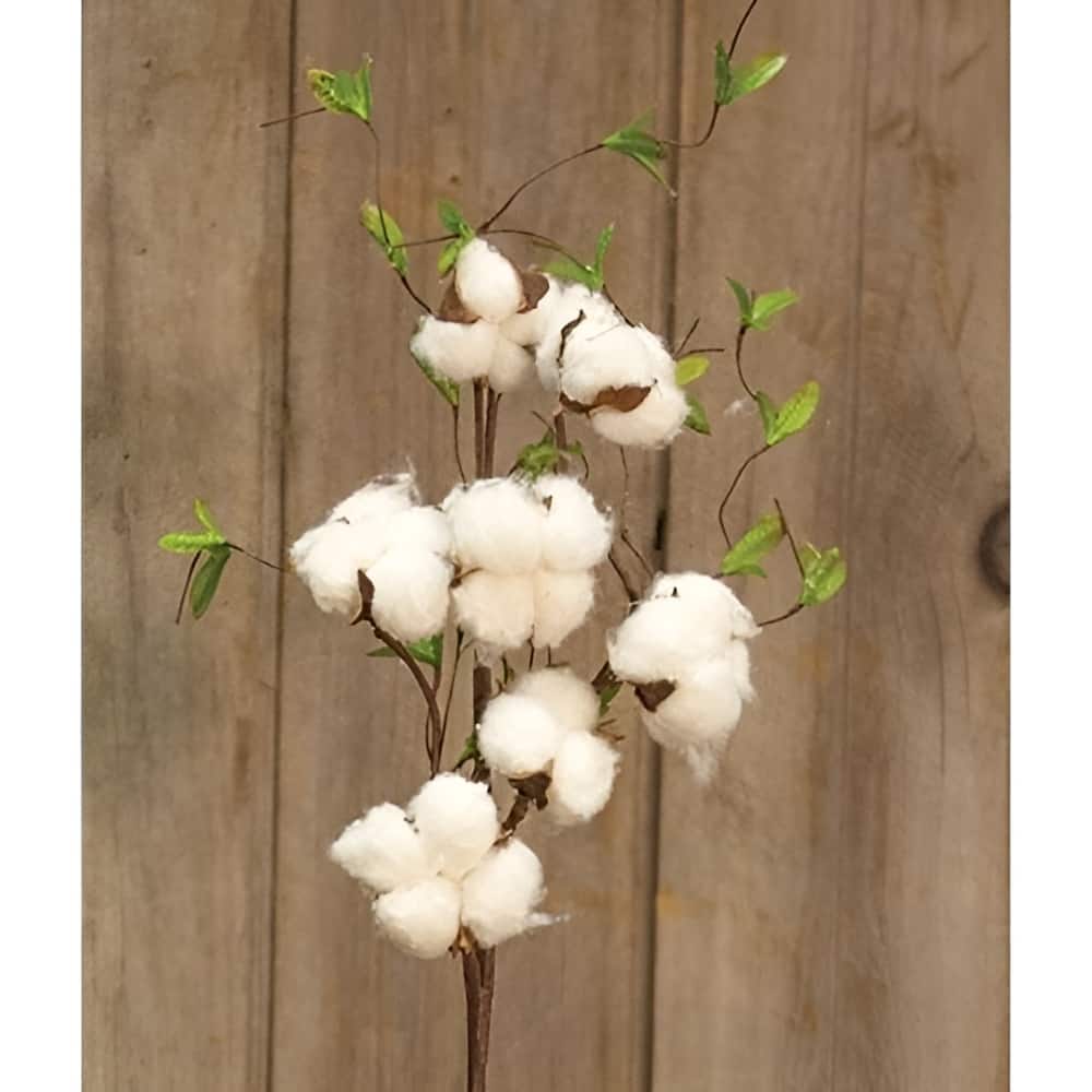 24 Inch Cotton Green Willow Leaves Spray Natural Style Home Decor for Floral Arrangements - 24"L x 2"W x 2"H