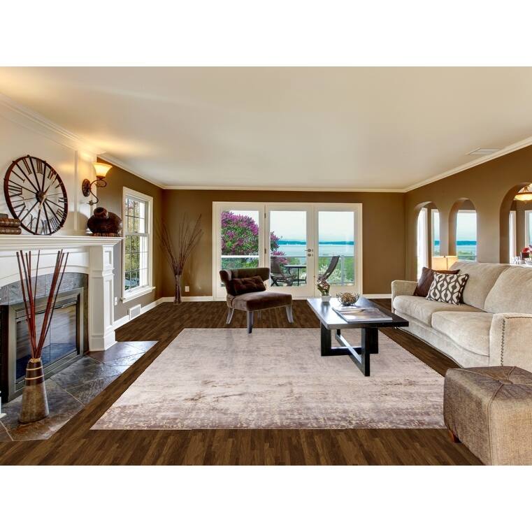 All-Over Design Abstract Indian Area Rug Handmade Wool Carpet - 8'3"x 11'5"