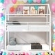 preview thumbnail 2 of 18, Modren Twin over Twin House Bunk Bed With Metal Frame and Built-in Ladder for Bedroom