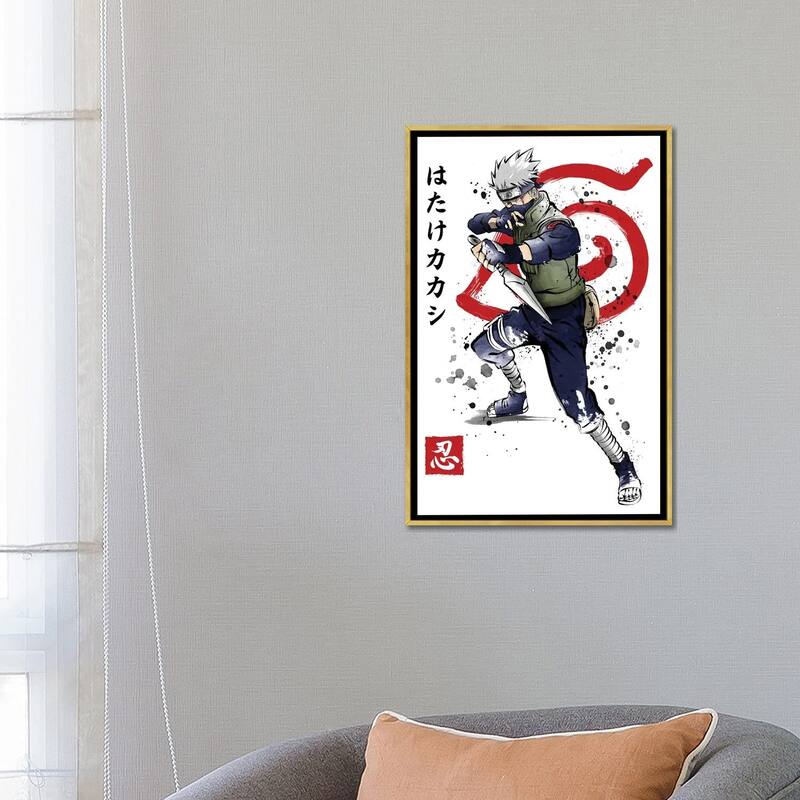 iCanvas "Kakashi Of The Sharingan" by Antonio Camarena Framed Canvas Print