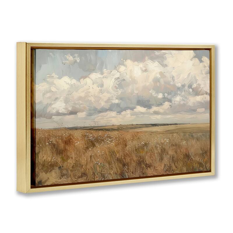 Stupell Wide Open Farm Field Framed Floater Canvas Wall Art Design By LSR Creative Studio
