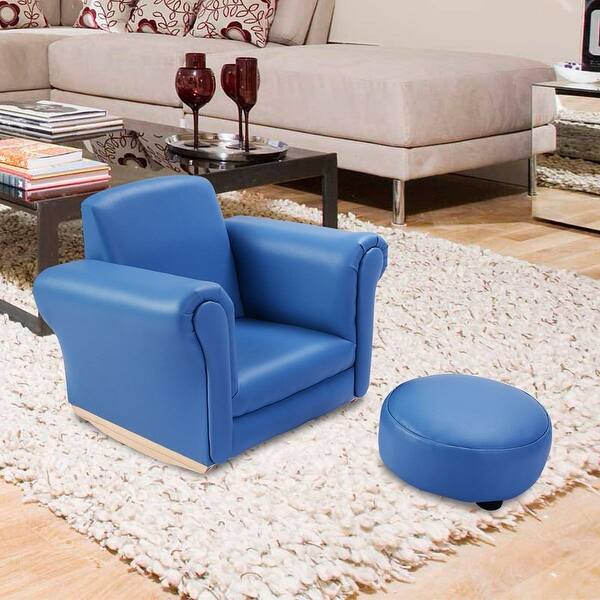 Costway Blue Kids Sofa Armrest Chair Couch Childrens Costway Blue Kids Sofa Armrest Chair Couch Childrens