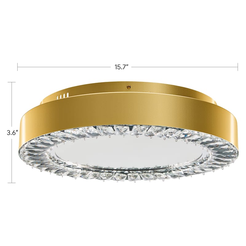 Modern Crystal Chandelier Flush Mount Light