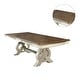 preview thumbnail 3 of 10, 9pc Accent Chair Dining Room Table Leaf Side Chairs Ivory Fabric Upho