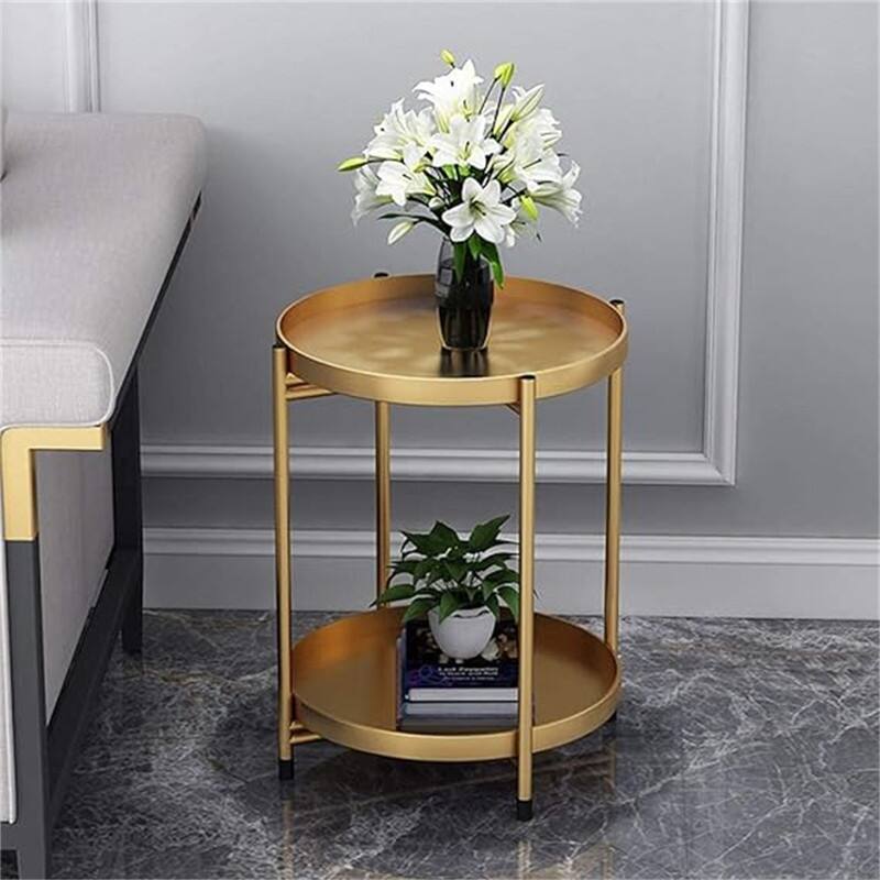 Metal End Table - Gold