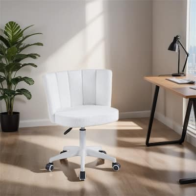 Home Office Chair,Fluffy Fuzzy Makeup Vanity Chair ,Swivel Desk Chair