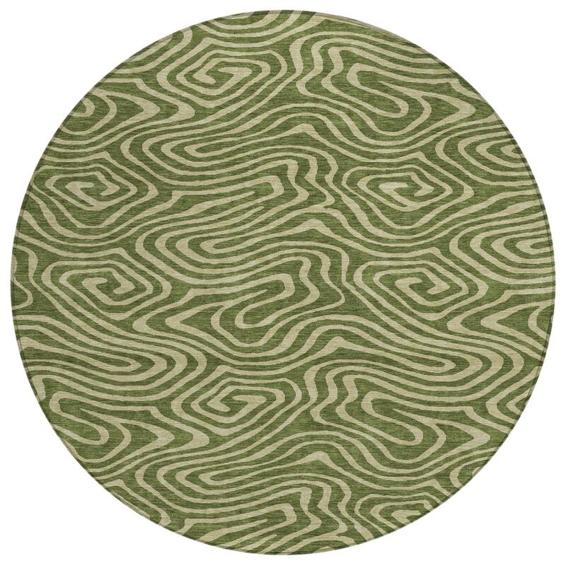 HomeRoots Abstract Transitional Rectangle Outdoor Rug