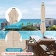 preview thumbnail 9 of 8, 8×10ft Rectangular Iron Patio Market Umbrella with Crank,No Tilt Design