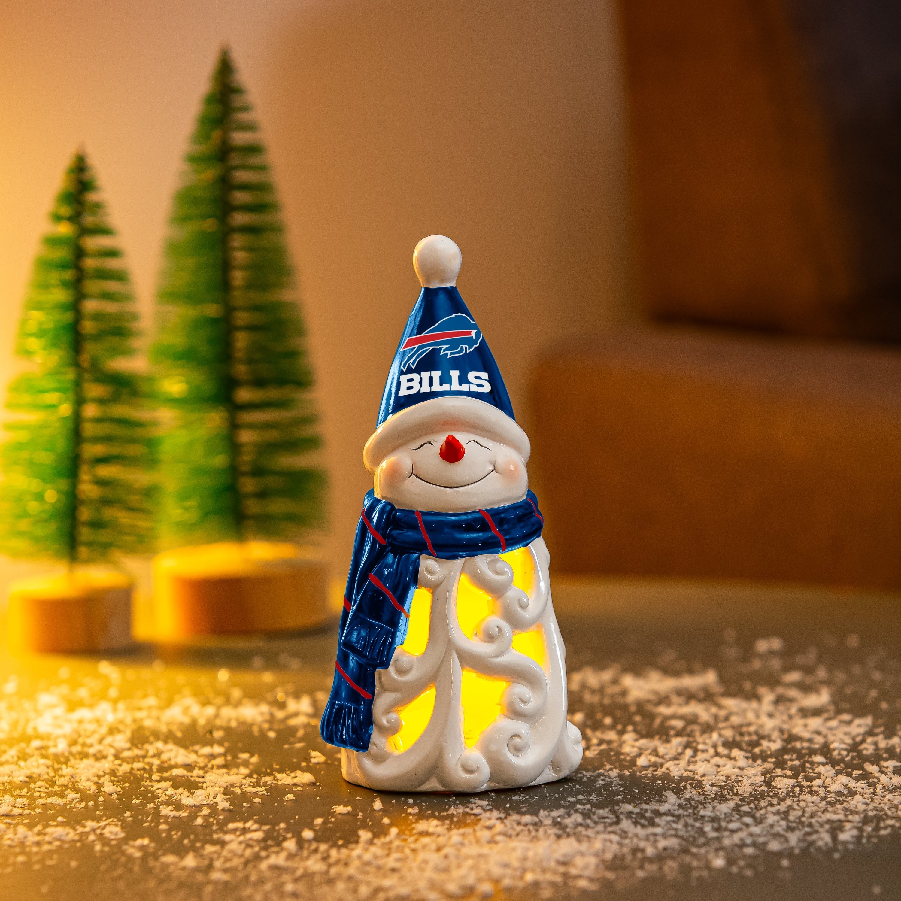 Buffalo Bills Snowman LED Garden Statuary, 8"