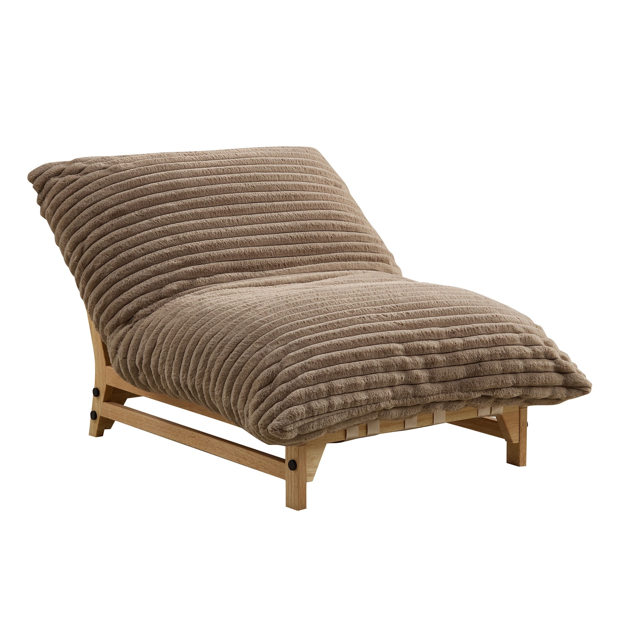 Accent Armless Lazy Sofa,Casual Single Sofa,Corduroy Fabric, For Living Room And Bedroom,With Backrest,Single Seat