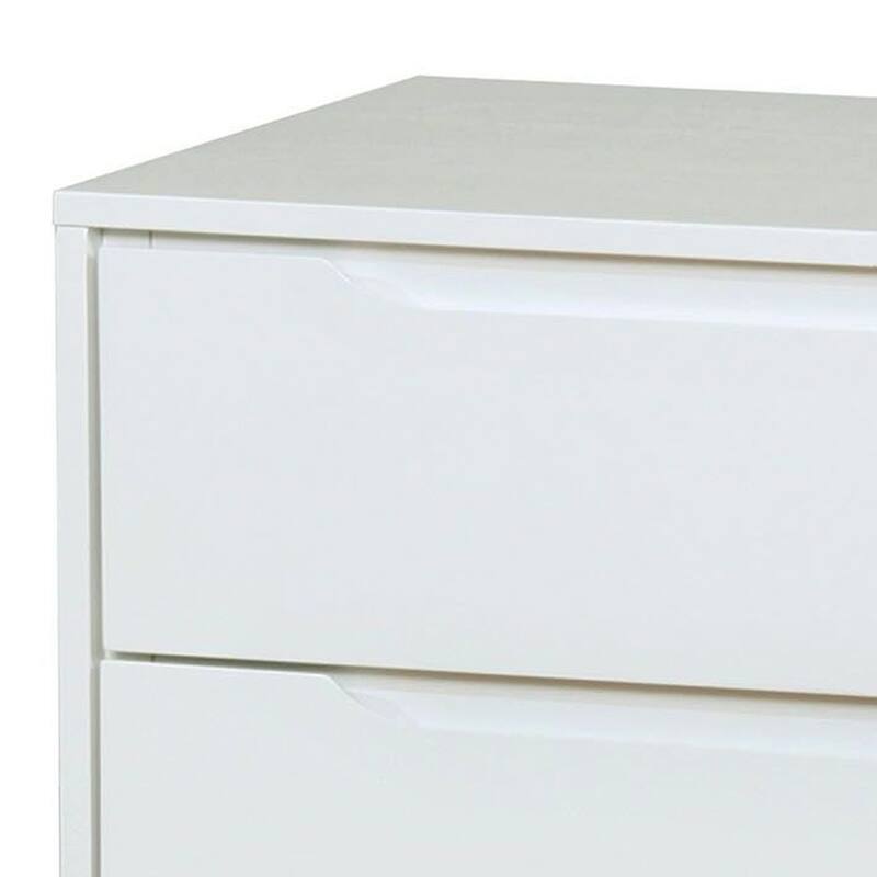 White 2 Drawer 23.63 in. W Nightstand with Sturdy Hardware and Ample Storage