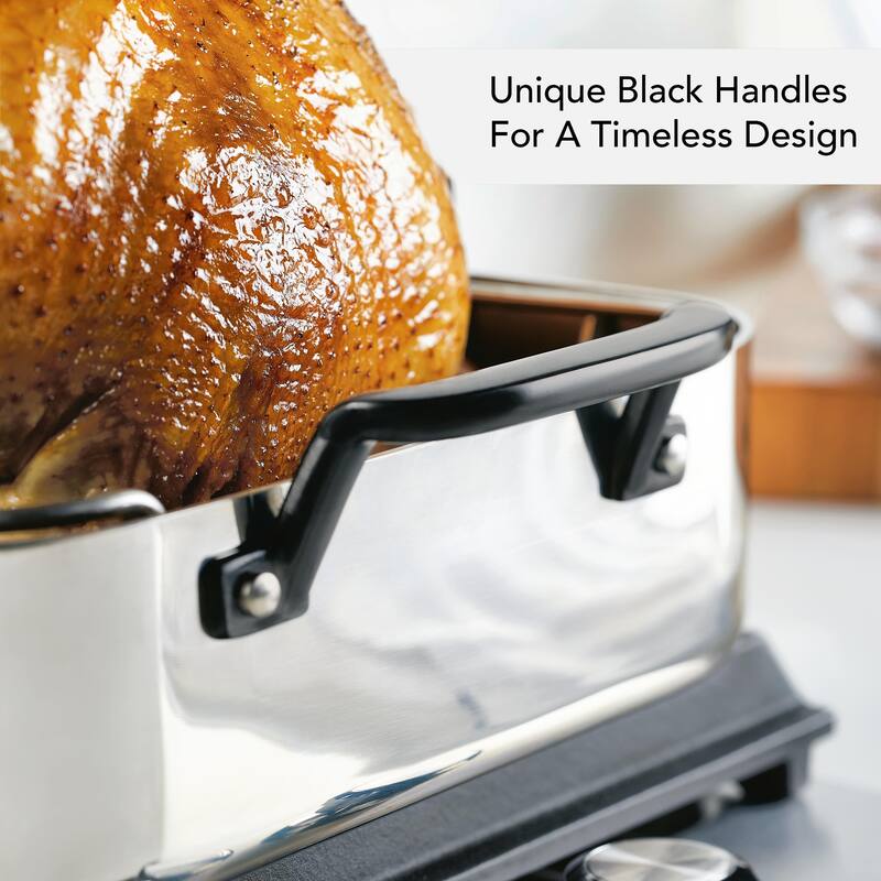 KitchenAid 5Ply Clad Stainless Steel Roaster with Removable Rack, 15