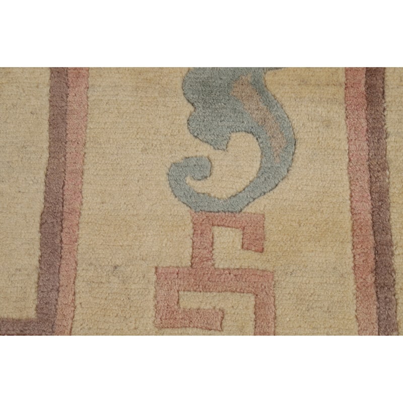 Nepalese Oriental Vintage Area Rug Hand-Knotted Wool Carpet - 7'9" x 9'4"