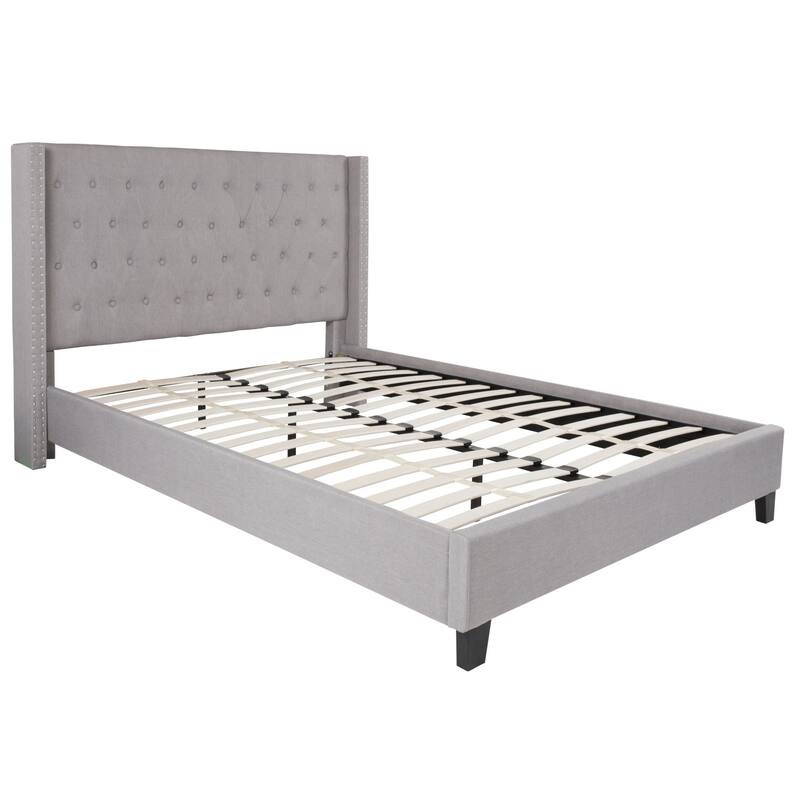 Tufted Platform Bed with 10 Inch Pocket Spring Mattress