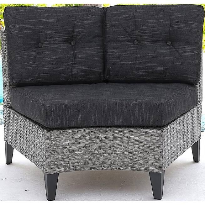 4-Piece Outdoor Patio Sectional Sofa Set with Water-Resistant Cushions - Modular Curved Seating for Backyard, Garden, or Deck