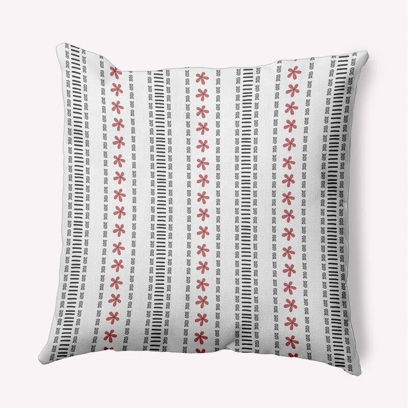 Dainty Stripes Indoor/Outdoor Throw Pillow - Bright Mauve - 18" x 18"
