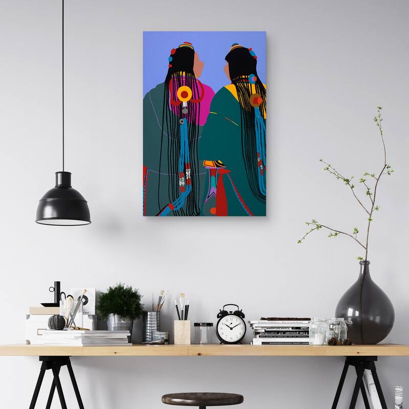 Tibetan Women by Synthia SAINT JAMES Canvas Art Print