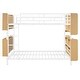 preview thumbnail 33 of 53, Metal Bunk Bed with Bedside Storage Bookcase, Twin Over Twin/Full Over Full Convertible Bunk Bedframe with Ladder and Guardrail