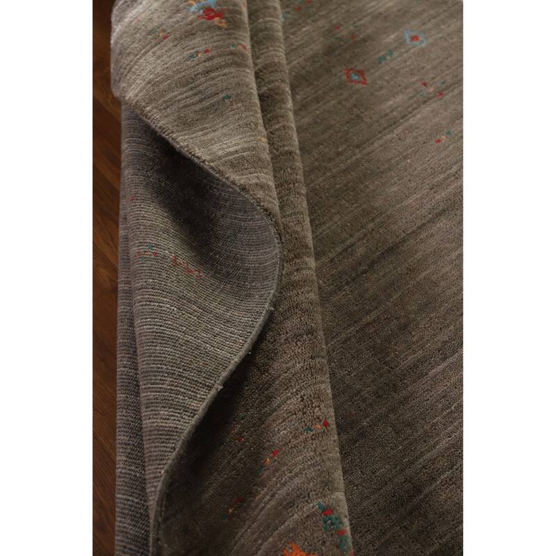 Hand Knotted Oriental 100% Wool Carpet Tribal Tribal Brown Gabbeh Area Rug - 8' 1'' X 5' 0''