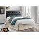 preview thumbnail 39 of 67, Super Nova Adjustable Height Headboard Black Faux Leather - Full