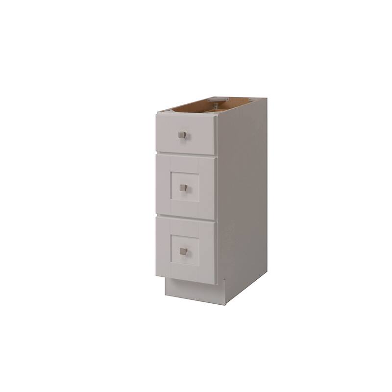 Sunny Wood Shaker Hill 12" Wide Wood Floor Standing Bathroom Bridge or - Designer White - Painted