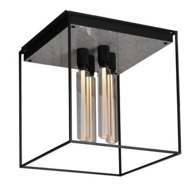 Buster + Punch NCA-02283 Caged 4 Light 20" Wide Semi-Flush Square - White Marble