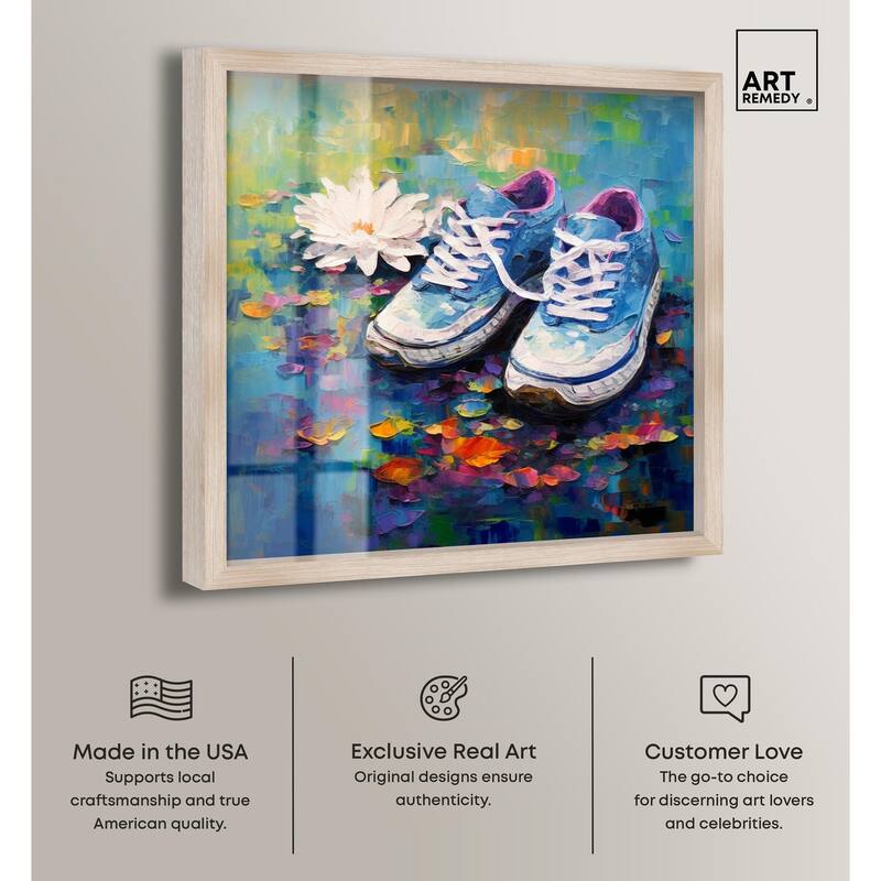 Lily Pad Sneakers Shadowbox by Art Remedy