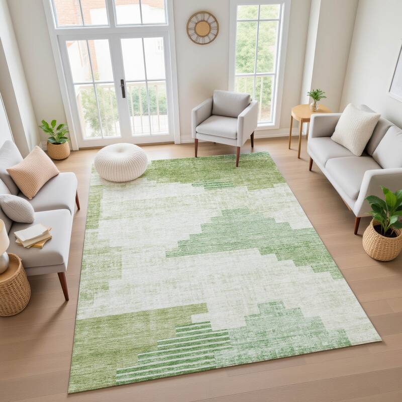 Premium Washable Super Soft Geo Global Mayfield Rug