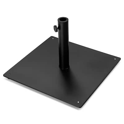 Steel Heavy Duty Patio Market Umbrella Base with 3 Adapters for Backyard - 20''x20'' (L x W x H)